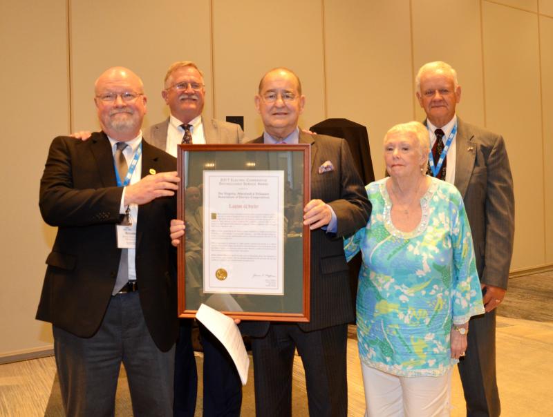 Shown are (l-r) VMDAEC President and CEO Richard Johnstone, DEC President and CEO Bill Andrew, Layton Wheeler, Beverly Wheeler, and VMDAEC Board Chair James Huffman. SUBMITTED PHOTO